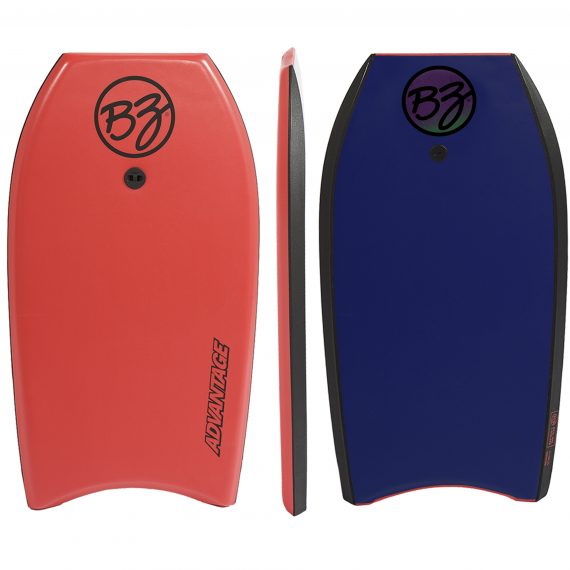 Front, side, and rear view of the 42.5" Advantage bodyboard.